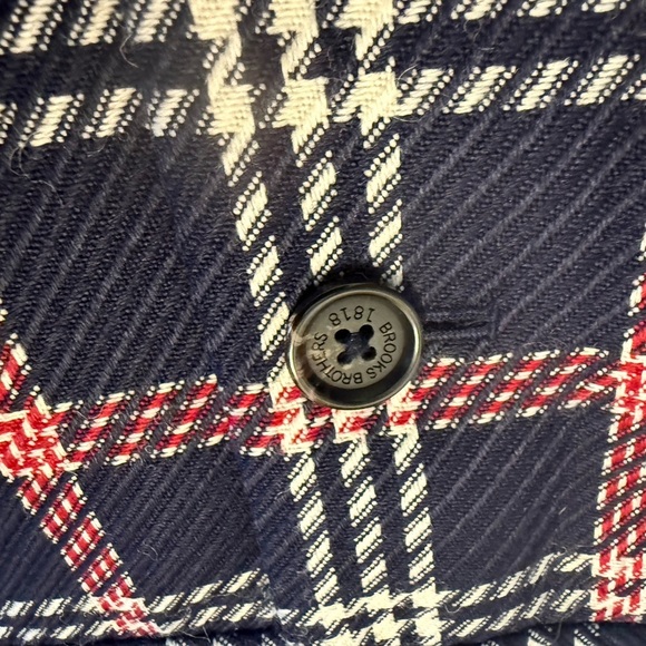 Brooks Brothers Red Fleece size 2 EUC wool blend red/navy Plaid Pencil Skirt - Picture 7 of 11